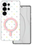 Bubble Dots Mag telefoni &uuml;mbris MagSafe toega Samsung Galaxy S25 Ultra (S938) valge