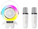 Riff TK66 kaasaskantav astronautide karaoke-s&uuml;steem 2 juhtmeta mikrofoniga White