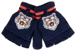 Laste 5-s&otilde;rmelised kindad "kapuutsiga" MITTENS R-127 navy blue (14)