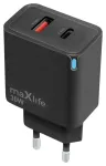 Maxlife MXTC-09-30AC reisilaadija | 30W | PD, QC, GaN | USB-A, USB-C | must