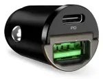 Puro Elektrik Mini autolaadija | 30W | PD | USB-C, USB-A | must