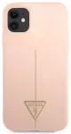 Guess Silicone Line Triangle telefoni &uuml;mbris iPhone 11 roosa