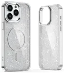 Glitter telefoni &uuml;mbris MagSafe toega Samsung Galaxy S25 Edge (S937) valge