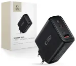 Tech-Protect NC120W-GAN travel charger | 120W | PD, QC, GaN | USB-C, USB-A | black