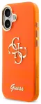 Guess IML 4G Script Metal Logo phone case for iPhone 17 orange