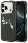 Karl Lagerfeld IML Choupettes Karl Script Logo telefoni &uuml;mbris MagSafe toega iPhone 17 Pro must