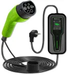 Qoltec Mobiilne laadija EV-le 2-in-1 Type2 reguleerimisega | 3.5kW | 230V | SCHUKO 16A | LCD | Kaasaskantav | Wallbox | 5m