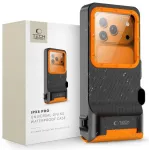 Tech-Protect IPX8 Pro Waterproof Phone Case - Orange and Black