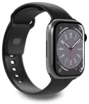 Puro Icon nutikella rihm Apple Watch (42/44/45/49 mm) jaoks | silikoonist | must