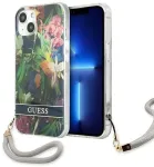 Guess GUHCP13SHFLSB iPhone 13 mini 5,4" sinine hardcase Flower Strap