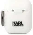 Karl Lagerfeld and Choupette silikoon&uuml;mbris seadmetele Airpods 1|2 White