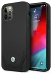 BMW BMHCP12LRSWPK iPhone 12 Pro Max 6,7" must nahast perforeeritud k&otilde;va kate