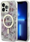 Guess GUHMP14XHCFWST iPhone 14 Pro Max 6.7" transparent hardcase Flower MagSafe