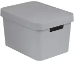 Box with lid Infinity Recycled 17L 36x27x22cm grey