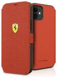 Ferrari FESPEFLBKP12SRE iPhone 12 mini 5,4" punane raamatukujuline On Track Perforated &uuml;mbris