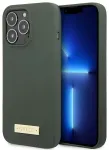 Guess GUHMP13LSPLA iPhone 13 Pro | 13 6,1" roheline/khaki k&otilde;va silikoonist &uuml;mbris logo plaadiga MagSafe