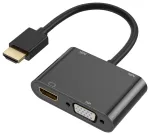 Riff Dual Display 4K HDMI adapter HDMI + VGA + 3,5 mm pesa + mikro USB (0,25 m)