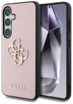 Etui Guess Grained Big 4G Logo Small   Classic Logo do Samsung Galaxy S25 r&oacute;żowy