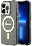 Guess GUHMP14XHCMCGK iPhone 14 Pro Max 6.7" czarny|black hardcase Glitter Gold MagSafe