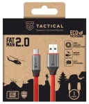 Tactical Fat Man 2.0 data transfer and charging cable | USB-A to USB-C | 60W | 1m | red