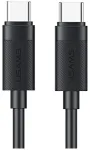 USAMS U94 andmeedastus- ja laadimiskaabel | USB-C kuni USB-C | 60W | 1m | must