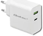 Qoltec Charger reisilaadija | 45W | PD | USB-C, USB-A | valge