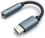 Qoltec adapter USB-C | Jack 3.5mm | 10cm | Alumiinium
