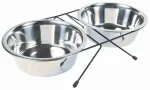 Kausside komplekt alusega - Trixie Eat on Feet Bowl Set, 2*1.8l/21cm