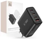 Tech-Protect NC100W-GAN seinalaadija | 100W | GaN, PD, QC 3.0 | USB-C, USB-A | must