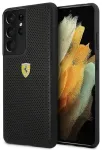 Ferrari FESPEHCS21LBK On Track Perforated telefoni &uuml;mbris Samsung Galaxy S21 Ultra must