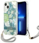 Guess GUHCP13SHFLSN iPhone 13 mini 5,4" roheline|green hardcase Flower Strap