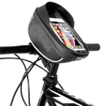 Wozy 16BK veekindel jalgratta lenkstangi raamikott puutetundliku l&auml;bipaistva telefonitaskuga 6.5'' max 1L must