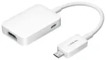 HQ TV MHL HDTV adapteri kaabel MicroUSB 11pin HDMI-le Samsungile ja teistele &uuml;hilduvatele mobiilseadmetele ET-H10FAUWESTA Valge