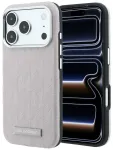 Karl Lagerfeld Grained Mono Resin Logo telefoni &uuml;mbris MagSafe toega iPhone 17 Pro Max | iPhone 18 Pro Max roosa