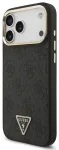 Guess PU Leather 4G Strass Triangle Logo Gold Frame MagSafe &uuml;mbris iPhone 17 Pro Max Must