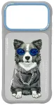 Etui Nimmy Glasses Cool Dog do iPhone 17  Pro szary