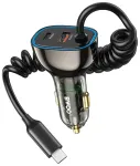 BWOO CC96C autolaadija | 30W | PD | USB-C, USB-A | USB-C kaabliga komplektis | hall