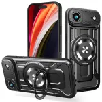 Defender Armor Mag telefoni &uuml;mbris alusega ja MagSafe toega iPhone 17 Air must (kaamera kaitsega)