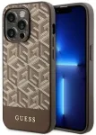 Guess GUHMP14XHGCFSEW iPhone 14 Pro Max 6.7" brązowy|brown hard case GCube Stripes MagSafe