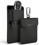 KLATKA FARADAYA TECH-PROTECT KLR400 POUCH KEYLESS RFID SIGNAL BLOCKER CASE BLACK/BLACK
