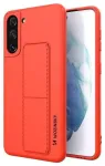 Wozinsky Kickstand Case silicone case with stand Samsung Galaxy S21+ 5G red