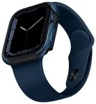 UNIQ Valencia nutikella &uuml;mbris Apple Watch Series 4/5/6/7/8/SE (44/45 mm) jaoks | sinine