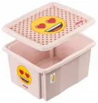 Karp kaanega 24L Karolina &ldquo;Emoji Hearts&rdquo; 42.5x35.5x22.5cm roosa