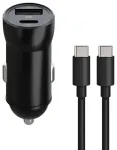 Maxlife MXCC-04 autolaadija | 20W | PD, QC | USB-C, USB-A | koos USB-C kaabliga | must