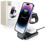 Tech-Protect QI15W-A28 3-in-1 juhtmevaba laadija | Qi | &Uuml;hildub MagSafe'iga | 15W | must