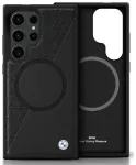 Etui BMW Leather Half Textured MagSafe    do Samsung Galaxy S25 Ultra czarny