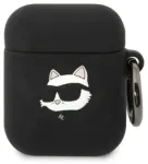 Karl Lagerfeld 3D Logo NFT Choupette Head silikoon&uuml;mbris seadmetele Airpods 1|2 Black