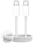 Puro Fabrik andmeedastus- ja laadimiskaabel | USB-C kuni USB-C | 60W | 3m | valge