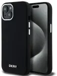 DKNY DKHMP15SSMCHLK Liquid Silicone Small Metal Logo telefoni &uuml;mbris MagSafe toega iPhone 15 | iPhone 14 | iPhone 13 must