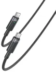 Yesido CA160 andmeedastus- ja laadimiskaabel | USB-C kuni USB-C | PD | 60W | 1.2m | must